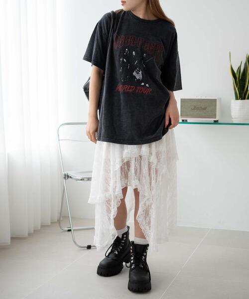 WEGO(ウィゴー)の「WEGO/イレヘムレースロングスカート(スカート・レディース・ホワイト/ブラック・FREE)」の9枚目の写真