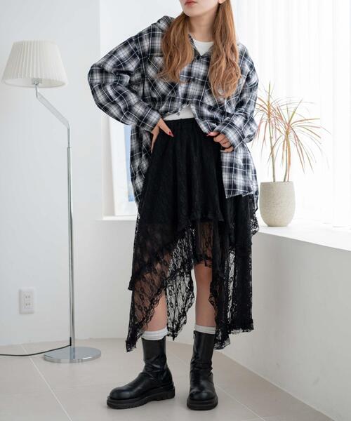 WEGO(ウィゴー)の「WEGO/イレヘムレースロングスカート(スカート・レディース・ホワイト/ブラック・FREE)」の12枚目の写真