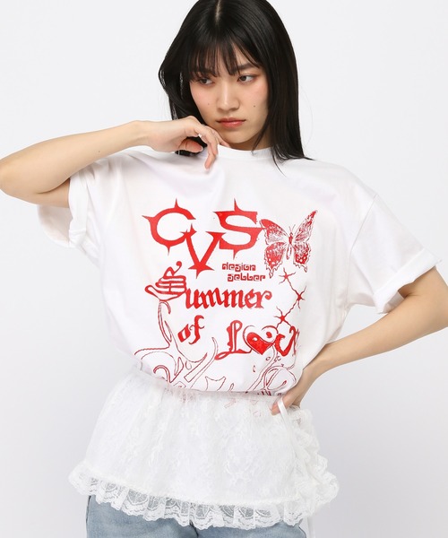 Cavish（カビシ）の「【UNISEX】CAVISH／SOL T（Tシャツ/カットソー・レディース・ホワイト/ブラック/イエロー・MEDIUM/LARGE）」の2枚目の写真