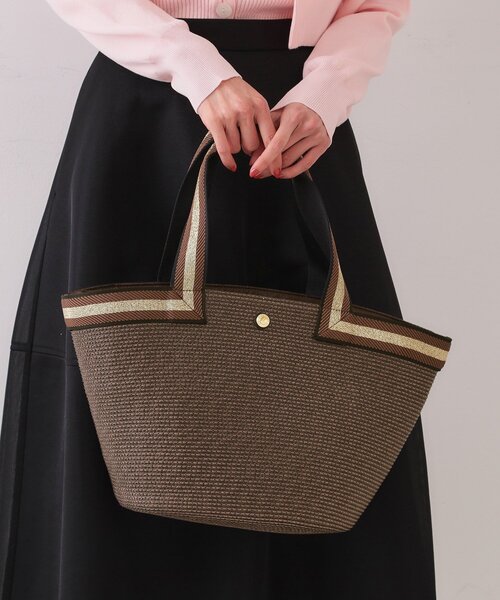 OPAQUE.CLIP（オペークドットクリップ）の「バスケット調デザインテープトートバッグ（トートバッグ・レディース・ベージュ/ブラウン系その他/ブラック・00）」の13枚目の写真