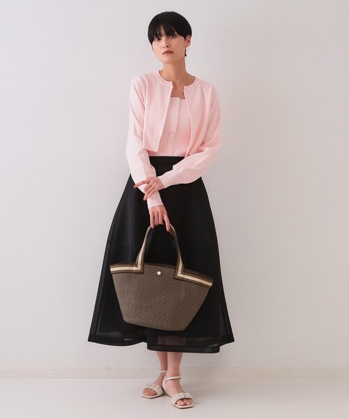 OPAQUE.CLIP（オペークドットクリップ）の「バスケット調デザインテープトートバッグ（トートバッグ・レディース・ベージュ/ブラウン系その他/ブラック・00）」の14枚目の写真