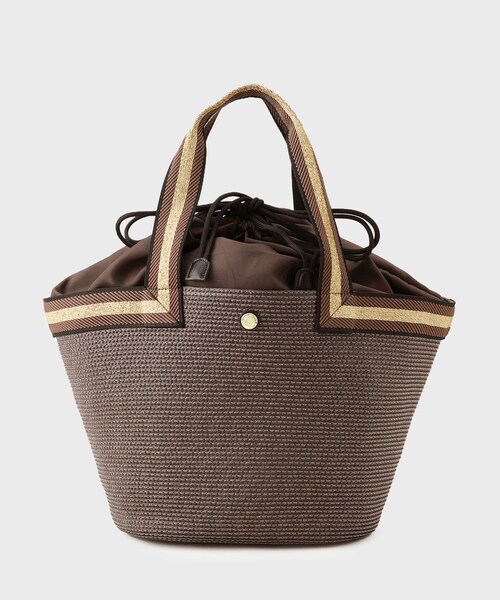OPAQUE.CLIP（オペークドットクリップ）の「バスケット調デザインテープトートバッグ（トートバッグ・レディース・ベージュ/ブラウン系その他/ブラック・00）」の18枚目の写真