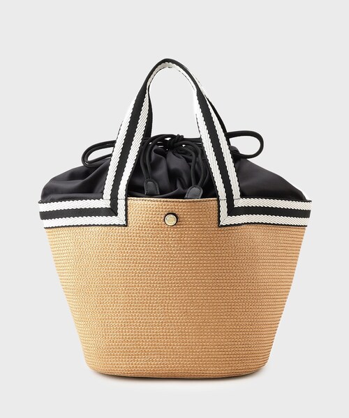 OPAQUE.CLIP（オペークドットクリップ）の「バスケット調デザインテープトートバッグ（トートバッグ・レディース・ベージュ/ブラウン系その他/ブラック・00）」の19枚目の写真