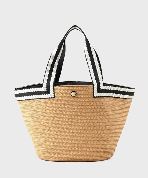 OPAQUE.CLIP（オペークドットクリップ）の「バスケット調デザインテープトートバッグ（トートバッグ・レディース・ベージュ/ブラウン系その他/ブラック・00）」の22枚目の写真
