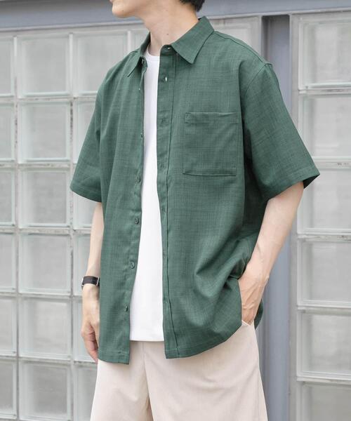 ITEMS URBANRESEARCH（アイテムズ アーバンリサーチ）の「『イージーケア/速乾/UVカット』『セットアップ対応』クイックドライリネンタッチ半袖シャツ（シャツ/ブラウス・メンズ・ブラウン/グリーン/ブラック/チャコールグレー・MEDIUM/LARGE）」の22枚目の写真