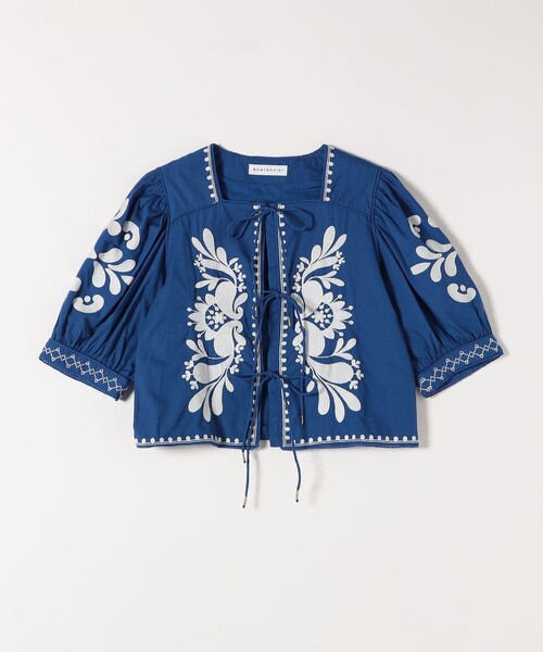 SHIPS for women / シップスウィメン quaranciel:〈洗濯機可能〉エンブロイダリー スクエアネック ブラウス SHIPS｜quaranciel:<洗濯機可能>エンブロイダリー スクエア