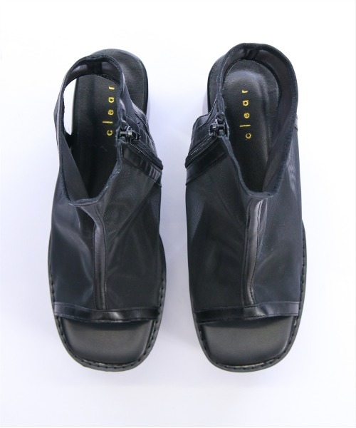 clear（クリア）の「厚底メッシュブーツサンダル [着回し力抜群 夏 シースルー 大人 カジュアル]≪SS新作≫（サンダル・レディース・アイボリー/ブラック・M/L）」の5枚目の写真