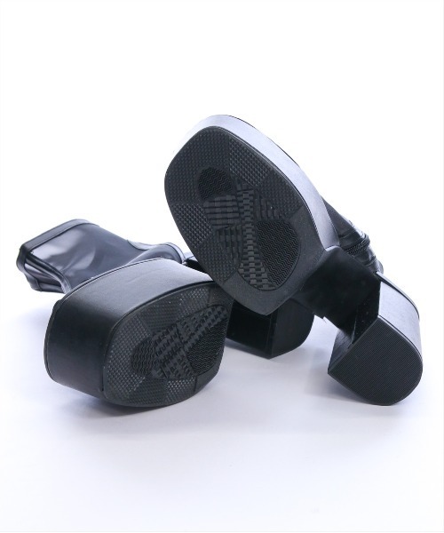 clear（クリア）の「厚底メッシュブーツサンダル [着回し力抜群 夏 シースルー 大人 カジュアル]≪SS新作≫（サンダル・レディース・アイボリー/ブラック・M/L）」の8枚目の写真