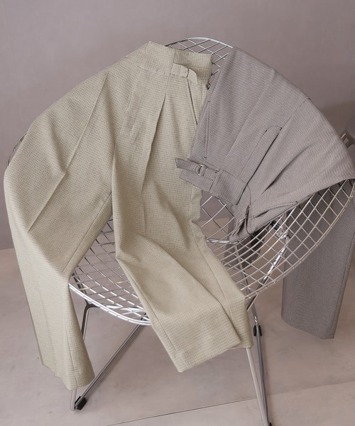 Doula Doula(ドゥーラドゥーラ)の「ハイウエストサイドベルトワイドパンツ(スラックス・レディース・ホワイト系その他/グレー系その他・マルチサイズ)」の16枚目の写真