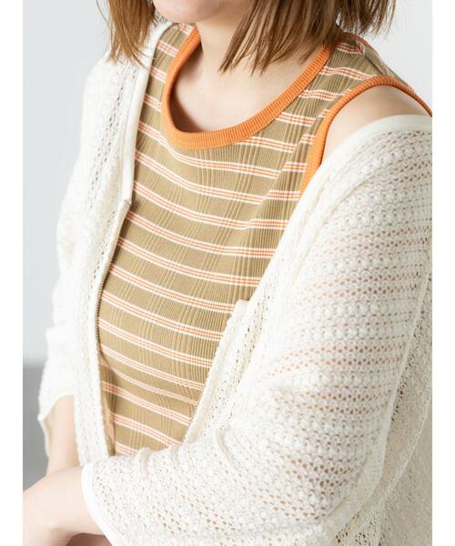 Lugnoncure(ルノンキュール)の「マルチボーダータンクトップ《2025summer catalog item》(タンクトップ・レディース・オレンジ/ブルー/ブラック・F)」の11枚目の写真