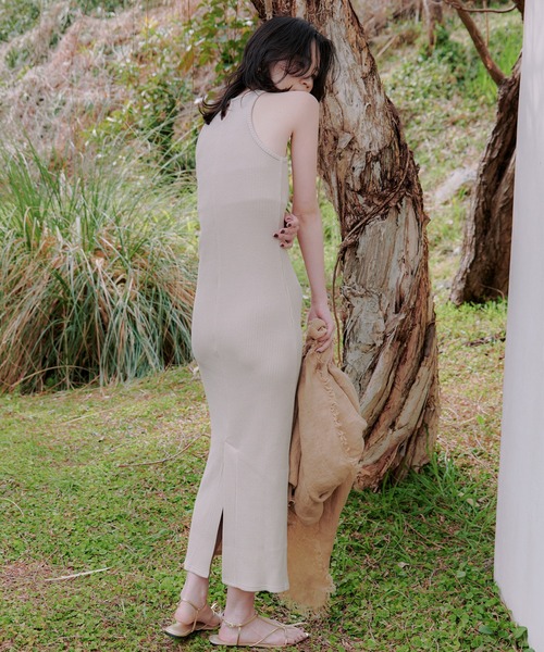 【anuans】ワッフルナローワンピース ワッフルナローワンピース