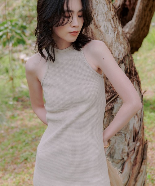 セール】ワッフルナローワンピース（ワンピース）｜anuans（ア