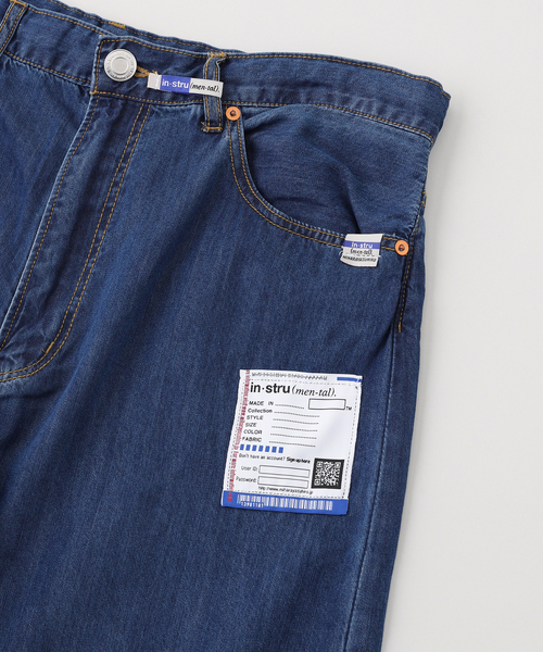 BAYCREW'S DEPO(ベイクルーズデポ)の「IN STRU(MEN-TAL) / インストルメンタル COTTON TENSEL DENIM BAGGY PANTS(デニムパンツ・メンズ・ブルー/ブラック・48/46)」の4枚目の写真