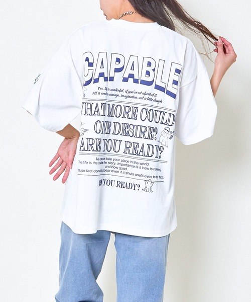 フローラTシャツ NYASA/ニャサ】フロントプリント＋ロゴ刺繍（宇宙服）Tシャツ