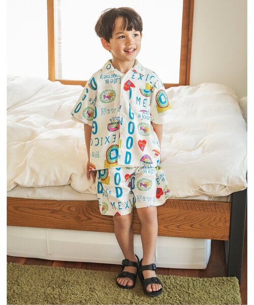 BREEZE(ブリーズ)の「【吸水速乾/リンク】イージーケア リゾートパンツ(その他パンツ・キッズ・ベージュ/ネイビー/オフホワイト/サーモンピンク/グリーン・90/100/110/120/80/130/140)」の6枚目の写真