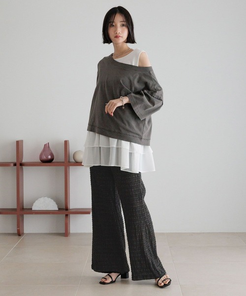 LOWRYS FARM(ローリーズファーム)の「スソレイヤードタンク 494052(タンクトップ・レディース・ホワイト系その他/ホワイト/ホワイト系その他2・FREE)」の11枚目の写真