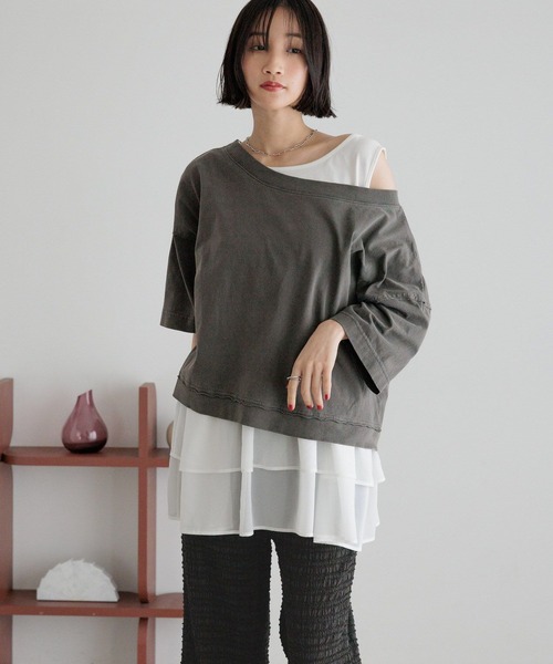 LOWRYS FARM(ローリーズファーム)の「スソレイヤードタンク 494052(タンクトップ・レディース・ホワイト系その他/ホワイト/ホワイト系その他2・FREE)」の13枚目の写真