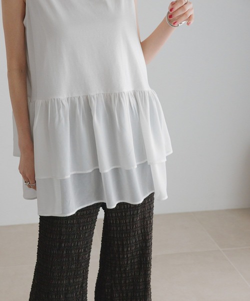 LOWRYS FARM(ローリーズファーム)の「スソレイヤードタンク 494052(タンクトップ・レディース・ホワイト系その他/ホワイト/ホワイト系その他2・FREE)」の19枚目の写真