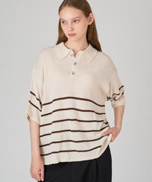 ONCILY（オンシェリー）の「25ss SILVER BUTTON POLO SHIRT / シルバーボタンポロシャツ（ポロシャツ）」