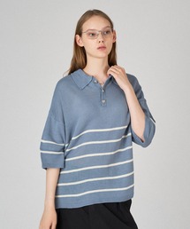 25ss SILVER BUTTON POLO SHIRT / シルバーボタンポロシャツ