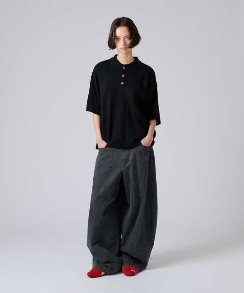 ONCILY(オンシェリー)の「25ss SILVER BUTTON POLO SHIRT / シルバーボタンポロシャツ(ポロシャツ・メンズ・ネイビー/ブラック/アイボリー/チャコールグレー/ブルー/ダークブラウン/ピンク/ライトブルー/ブルーグリーン/その他/グレー/ナチュラル・LARGE/SMALL/MEDIUM)」の21枚目の写真