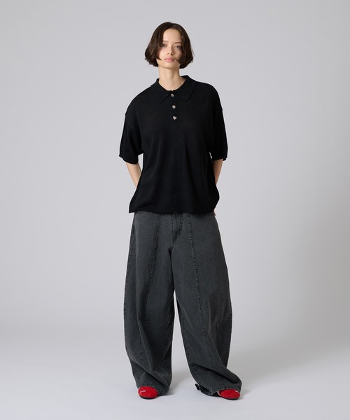 ONCILY(オンシェリー)の「25ss SILVER BUTTON POLO SHIRT / シルバーボタンポロシャツ(ポロシャツ・メンズ・ネイビー/ブラック/アイボリー/チャコールグレー/ブルー/ダークブラウン/ピンク/ライトブルー/ブルーグリーン/その他/グレー/ナチュラル・LARGE/SMALL/MEDIUM)」の20枚目の写真