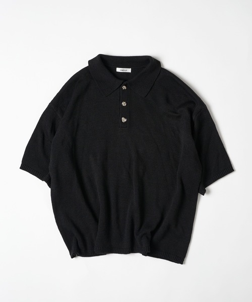 セール】25ss SILVER BUTTON POLO SHIRT / シルバーボタン