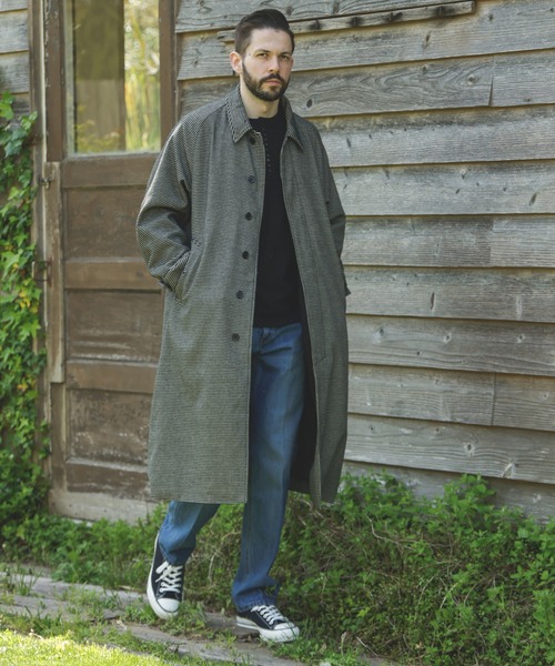 MR.OLIVE（ミスターオリーブ）の「PERSIL MOLE CHECK / BALMACAAN COAT（ステンカラーコート・メンズ・ブラック系その他/ネイビー・SMALL/MEDIUM/LARGE）」の11枚目の写真