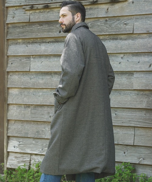 MR.OLIVE（ミスターオリーブ）の「PERSIL MOLE CHECK / BALMACAAN COAT（ステンカラーコート・メンズ・ブラック系その他/ネイビー・SMALL/MEDIUM/LARGE）」の10枚目の写真