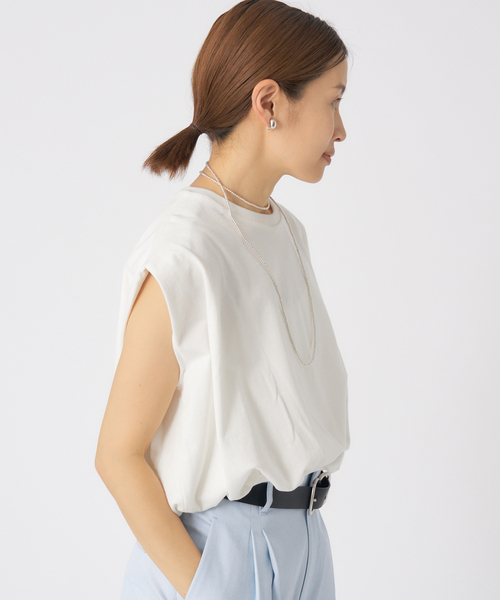 tシャツ 裏毛ノースリーブプルオーバー レディース セール】裏毛ノースリーブプルオーバー（Tシャツ/カットソー