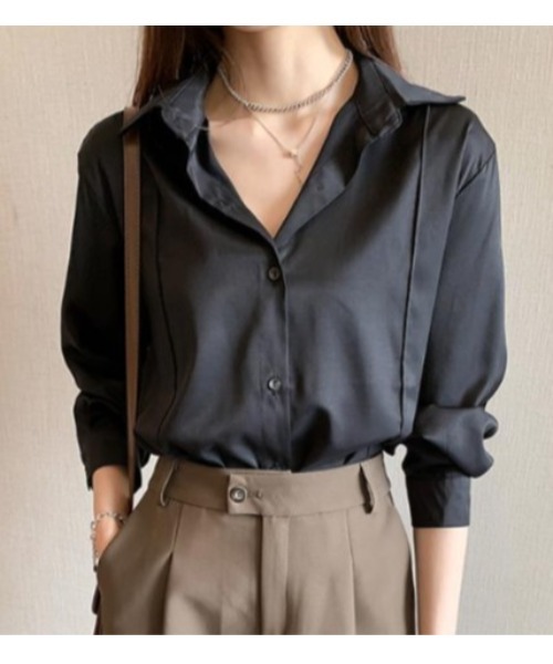 LAUTRE COTE(ロウトレコウト)の「レギュラーカラーシャツ(シャツ/ブラウス・レディース・ホワイト/ブラック/ブルー・LARGE/MEDIUM/X-LARGE)」の12枚目の写真