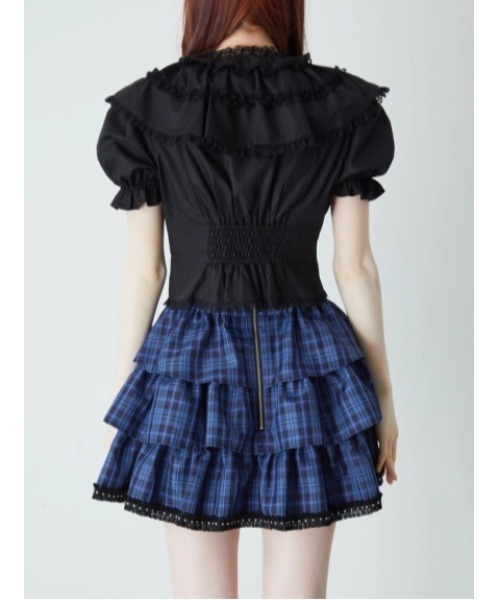 Jamie エーエヌケー（ジェイミーエーエヌケー）の「ケープゴシックブラウス（シャツ/ブラウス・レディース・ブラック/ホワイト・M）」の6枚目の写真