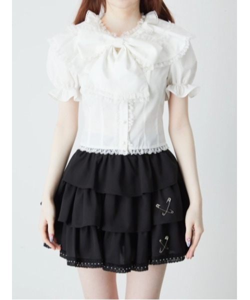 Jamie エーエヌケー（ジェイミーエーエヌケー）の「ケープゴシックブラウス（シャツ/ブラウス・レディース・ブラック/ホワイト・M）」の17枚目の写真