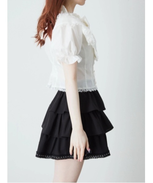 Jamie エーエヌケー（ジェイミーエーエヌケー）の「ケープゴシックブラウス（シャツ/ブラウス・レディース・ブラック/ホワイト・M）」の18枚目の写真