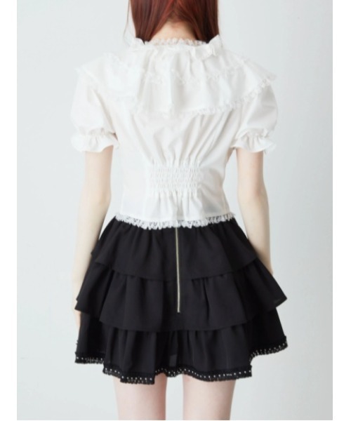 Jamie エーエヌケー（ジェイミーエーエヌケー）の「ケープゴシックブラウス（シャツ/ブラウス・レディース・ブラック/ホワイト・M）」の19枚目の写真