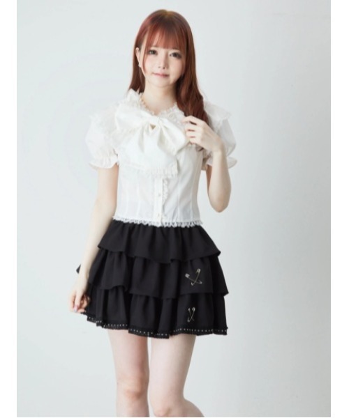 Jamie エーエヌケー（ジェイミーエーエヌケー）の「ケープゴシックブラウス（シャツ/ブラウス・レディース・ブラック/ホワイト・M）」の20枚目の写真