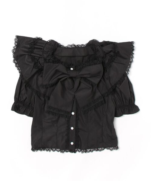 Jamie エーエヌケー（ジェイミーエーエヌケー）の「ケープゴシックブラウス（シャツ/ブラウス・レディース・ブラック/ホワイト・M）」の14枚目の写真