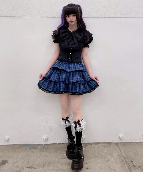 Jamie エーエヌケー（ジェイミーエーエヌケー）の「ケープゴシックブラウス（シャツ/ブラウス・レディース・ブラック/ホワイト・M）」の13枚目の写真