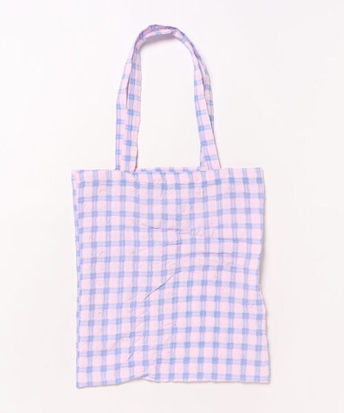 VIBGYOR（ヴィブジョー）の「Liaa/くしゅくしゅ チェック トートバッグ