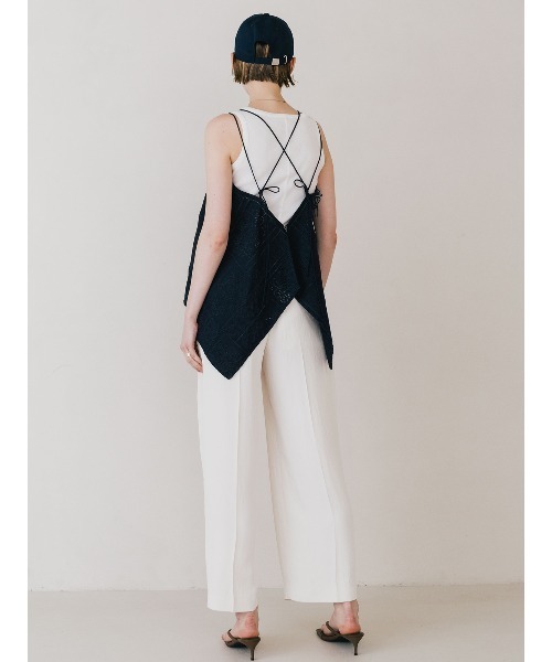 CREDONA（クレドナ）の「CUTWORK LACE CAMI/カットワークレースキャミ（Tシャツ/カットソー・レディース・ホワイト/ブラウン/ネイビー・FREE）」の10枚目の写真