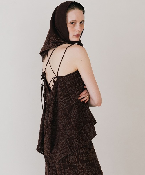 CREDONA（クレドナ）の「CUTWORK LACE CAMI/カットワークレースキャミ（Tシャツ/カットソー・レディース・ホワイト/ブラウン/ネイビー・FREE）」の22枚目の写真