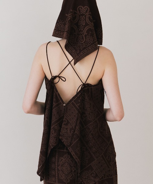 CREDONA（クレドナ）の「CUTWORK LACE CAMI/カットワークレースキャミ（Tシャツ/カットソー・レディース・ホワイト/ブラウン/ネイビー・FREE）」の21枚目の写真