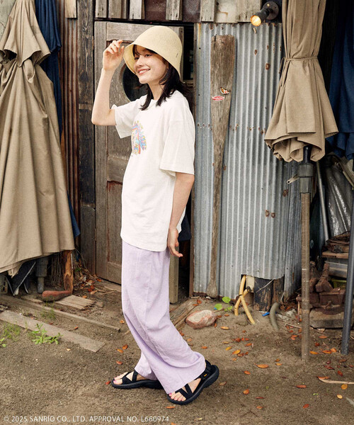 FREAK'S STORE(フリークスストア)の「SANRIO/サンリオ <サイズ展開追加>サンリオキャラクターズ レインボーロックTシャツ(Tシャツ/カットソー・レディース・オフホワイト/レモンイエロー/ピンク/チャコール・フリ-/X-SMALL/X-LARGE)」の12枚目の写真