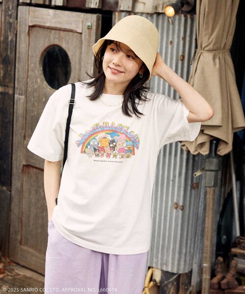 tシャツ SANRIO/サンリオ 「サイズ展開追加」サンリオキャラクターズ レインボーロックＴシャツ レディース FREAK'S STORE tシャツ SANRIO/サンリオ 「サイズ展開追加
