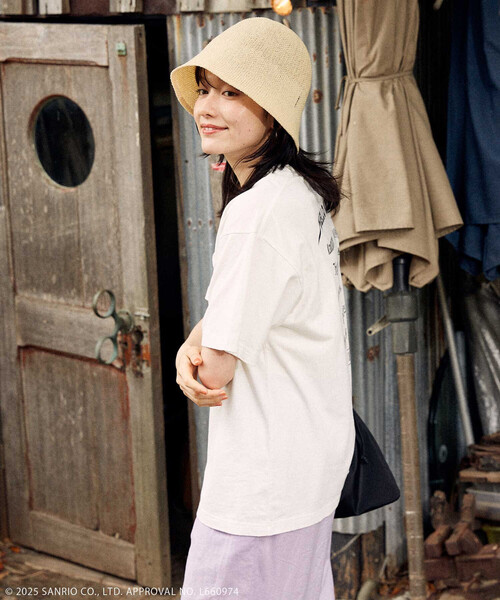 FREAK'S STORE(フリークスストア)の「SANRIO/サンリオ <サイズ展開追加>サンリオキャラクターズ レインボーロックTシャツ(Tシャツ/カットソー・レディース・オフホワイト/レモンイエロー/ピンク/チャコール・フリ-/X-SMALL/X-LARGE)」の7枚目の写真