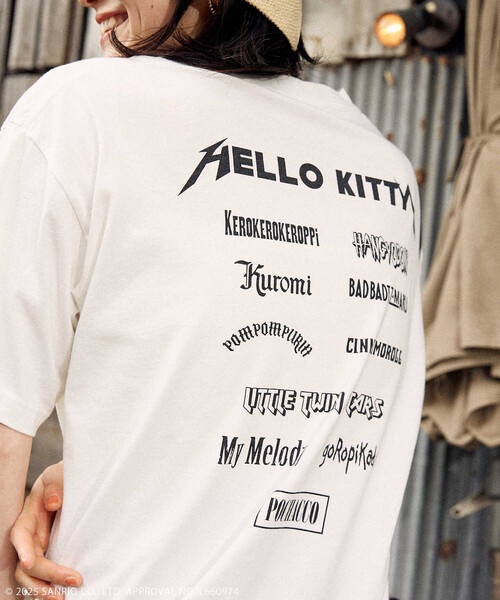 FREAK'S STORE(フリークスストア)の「SANRIO/サンリオ <サイズ展開追加>サンリオキャラクターズ レインボーロックTシャツ(Tシャツ/カットソー・レディース・オフホワイト/レモンイエロー/ピンク/チャコール・フリ-/X-SMALL/X-LARGE)」の6枚目の写真