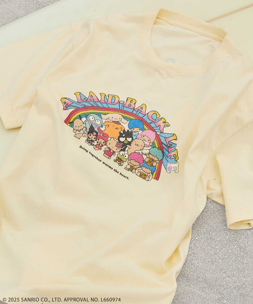 FREAK'S STORE(フリークスストア)の「SANRIO/サンリオ <サイズ展開追加>サンリオキャラクターズ レインボーロックTシャツ(Tシャツ/カットソー・レディース・オフホワイト/レモンイエロー/ピンク/チャコール・フリ-/X-SMALL/X-LARGE)」の15枚目の写真