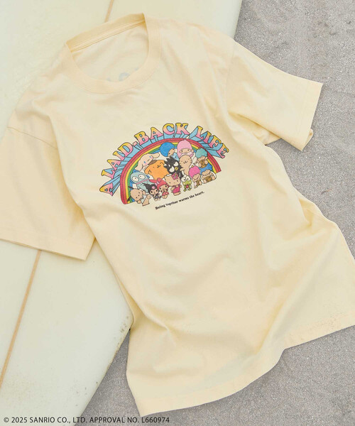 FREAK'S STORE(フリークスストア)の「SANRIO/サンリオ <サイズ展開追加>サンリオキャラクターズ レインボーロックTシャツ(Tシャツ/カットソー・レディース・オフホワイト/レモンイエロー/ピンク/チャコール・フリ-/X-SMALL/X-LARGE)」の14枚目の写真