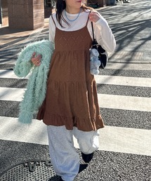 PILIT（ピリット）の「カットレース ティアードキャミワンピース（ワンピース）」
