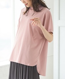 Tシャツ/カットソー（ピンク/桃色系・タートルネック/ハイネック